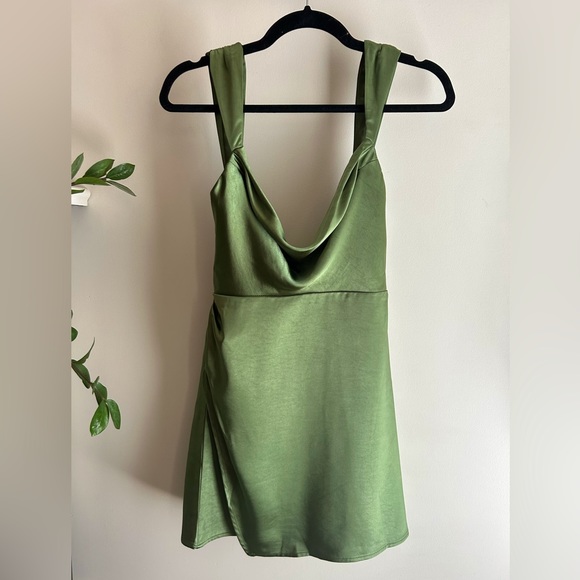 Runaway The Label Havanna Mini Dress — Olive — size 2 - Picture 2 of 3